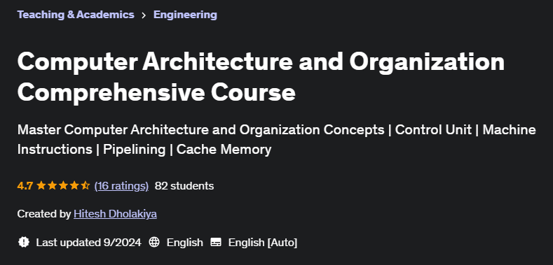 Pictures · Udemy — Computer Architecture and Organization Comprehensive Course 2024-9