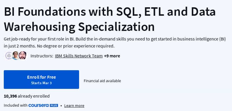 Pictures · Coursera — BI Foundations with SQL, ETL and Data Warehousing Specialization 2025-3
