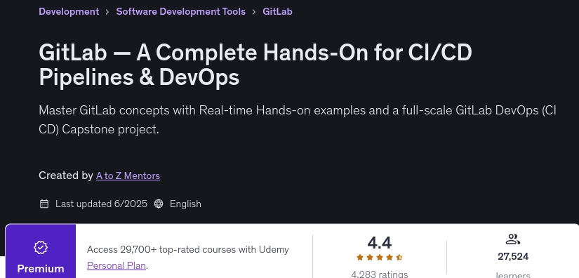 Pictures · GitLab — A Complete Hands-On for CI/CD Pipelines & DevOps 2025-6