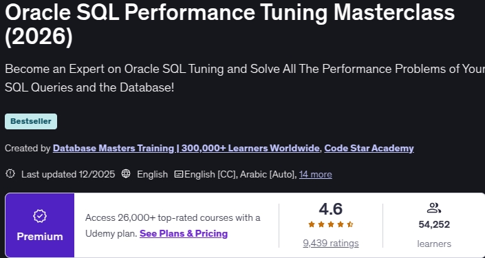 Bilder · Oracle SQL Leistung Tuning umfassender Kurs (2026) 2025-12