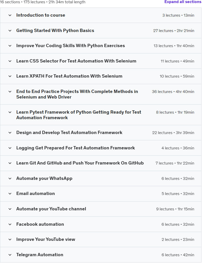 Course topics · Python Automation Pro: Revolutionize Your workflows 2023-2