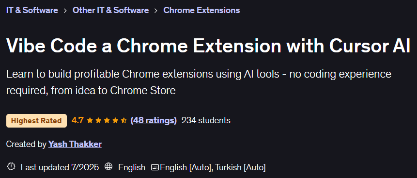 Pictures · Udemy — Vibe Code a Chrome Extension with Cursor AI 2025-7