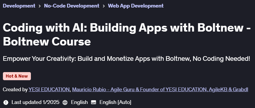Pictures · Udemy — Coding with AI: Building Apps with Boltnew -Boltnew Course 2024-11