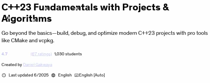Pictures · C++23 Fundamentals with Projects & Algorithms 2025-6