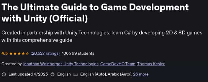 Pictures · Udemy — The Ultimate Guide to Game Development with Unity (Official) 2025-4
