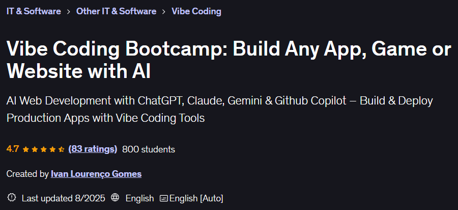 Pictures · Udemy — Vibe Coding Bootcamp: Build Any App, Game or Website with AI 2025-7