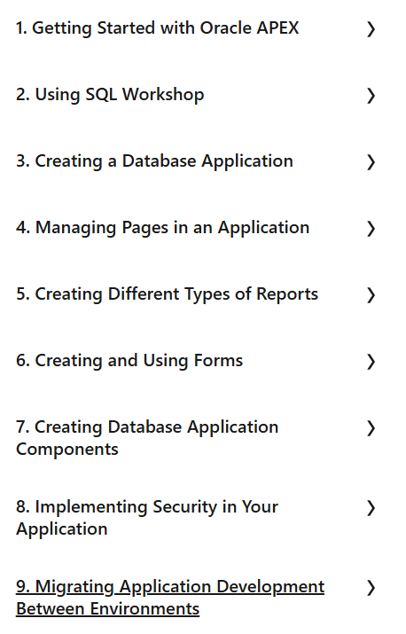Course topics · LinkedIn — Oracle APEX: Foundations 2024-11