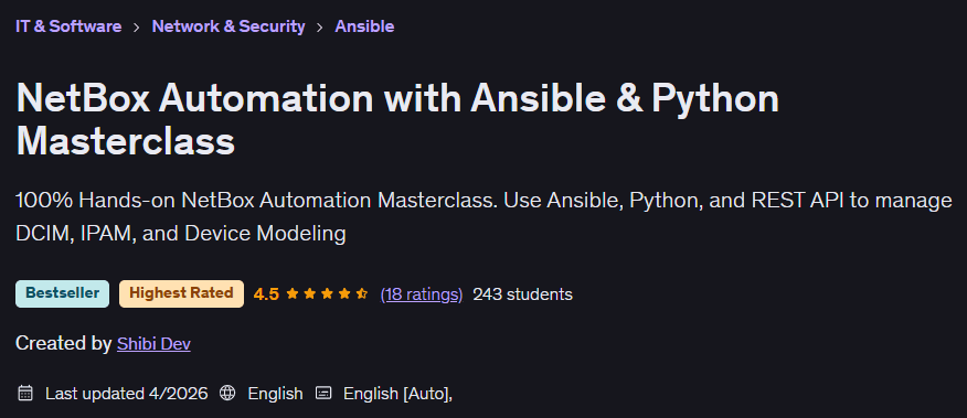 تصاویر · NetBox آٹومیشن کے ساتھ Ansible & Python جامع کورس 2026-4