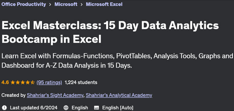 Pictures · Excel Masterclass: 15 Day Data Analytics Bootcamp in Excel 2024-3