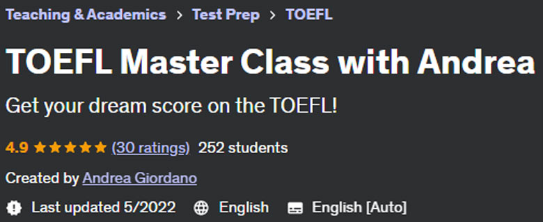 Pictures · Udemy — TOEFL Master Class with Andrea 2023-2