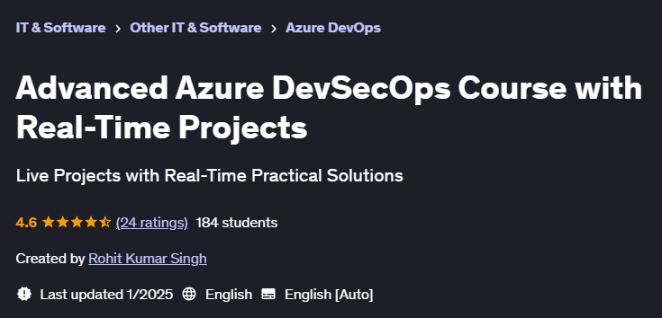 Pictures · Udemy — Advanced Azure DevSecOps Course with Real-Time Projects 2024-9