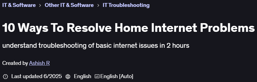 Pictures · Udemy — 10 Ways To Resolve Home Internet Problems 2025-6