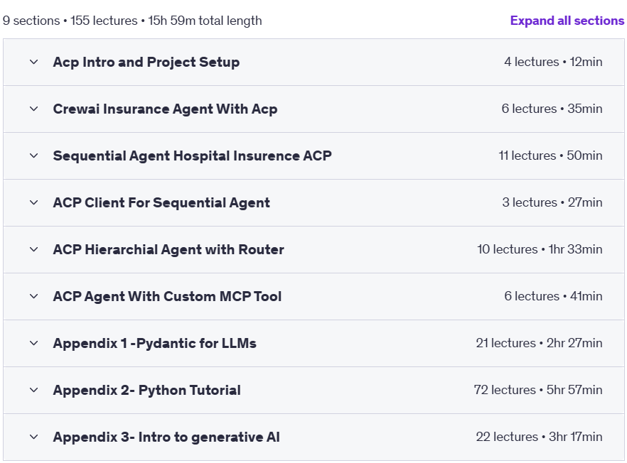 Course topics · Agent Communication Protocol: The REST API for AI Agents-ACP 2025-8
