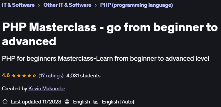 Pictures · Udemy — PHP Masterclass – go from beginner to advanced 2023-11