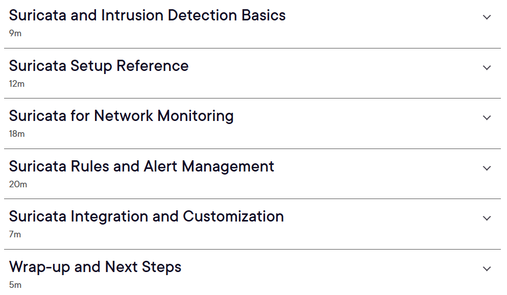 Course topics · Network Security Monitoring with Suricata 2024-12