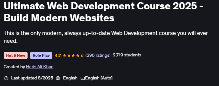 Bilder · Ultimate Web Development Kurs 2025 - Erstellen von modernen Websites 2025-8