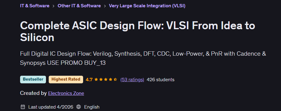 이미지 · 완전한 ASIC 디자인 흐름 : 아이디어에서 실리콘으로 VLSI 2026-4