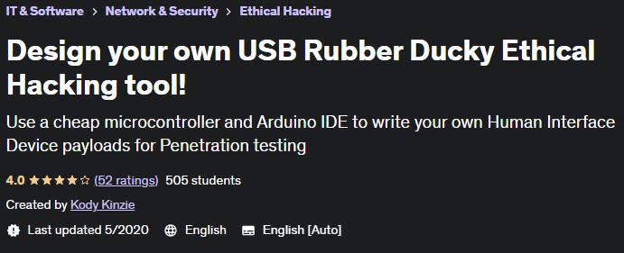 Pictures · Udemy — Design your own USB Rubber Ducky Ethical Hacking tool! 2020-5