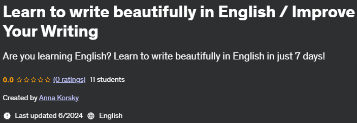 Pictures · Udemy — Learn to write beautifully in English / Improve Your Writing 2024-6