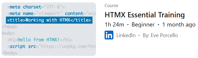 Pictures · LinkedIn — HTMX Essential Training 2025-1
