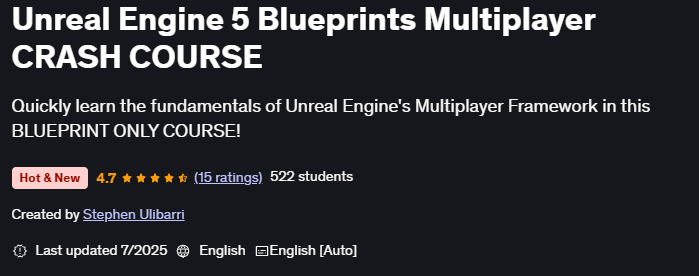 تصاویر · Unreal Engine 5 بلیو پرنٹ Multiplayer CRASH کورس 2025-7
