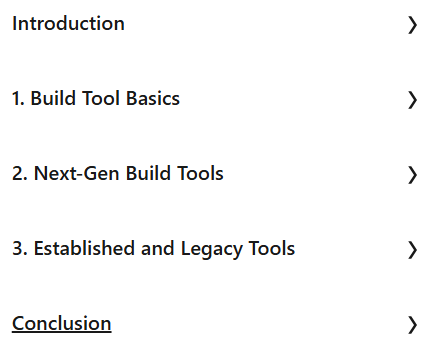 Course topics · JavaScript Build Tools 2023-4