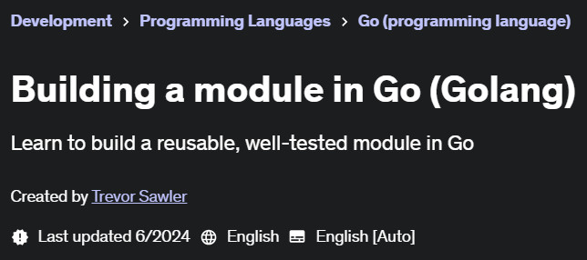 Pictures · Udemy — Building a module in Go (Golang) 2024-6