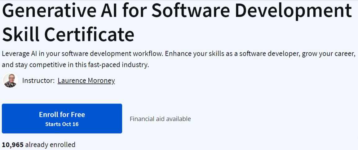 Pictures · Generative AI for Software Development Skill Certificate 2024-9