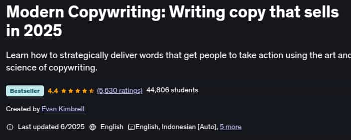 Pictures · Udemy — Modern Copywriting: Writing copy that sells in 2025 2025-6