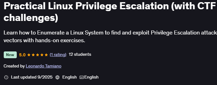 Pictures · Practical Linux Privilege Escalation (with CTF challenges) 2025-8