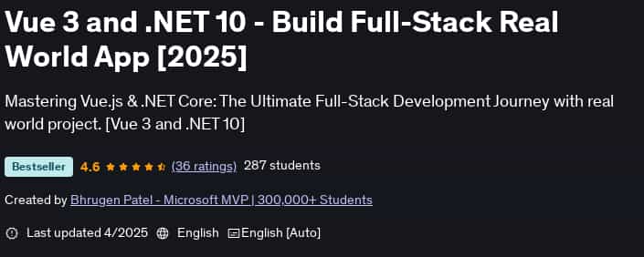 Pictures · Udemy — Vue 3 and .NET 10 – Build Full-Stack Real World App [2025] 2025-4