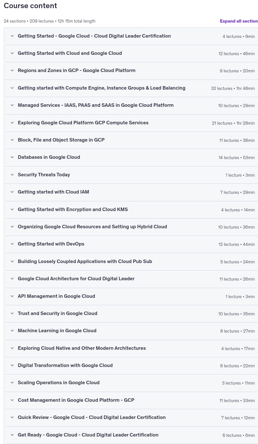 コースのトピック · 初心者向けのGCP - Become a Google Cloud デジタルリーダー 2026-5