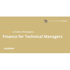 Coursera — Finance for Technical Managers Specialization 2025-8