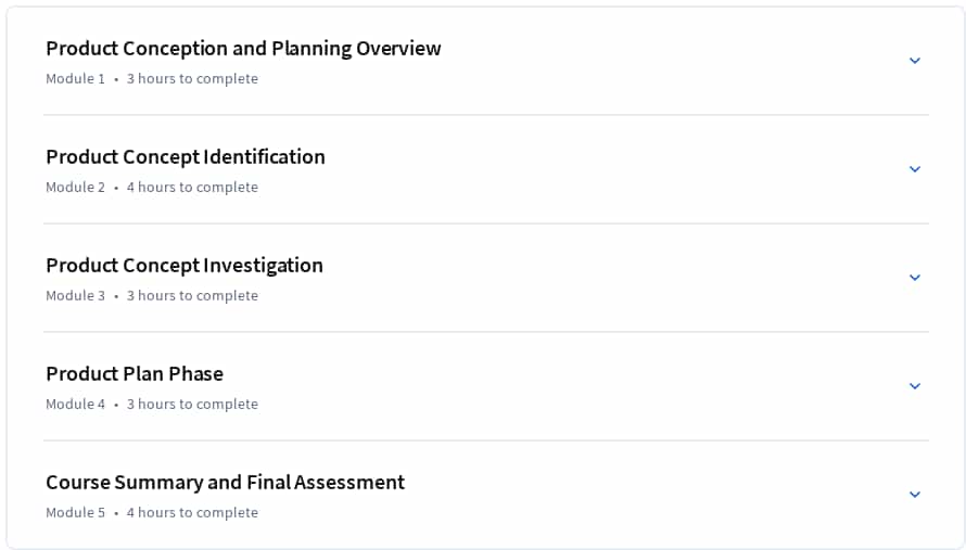 Course topics · Coursera — Product Management: Initial Product Strategy and Plan 2025-2