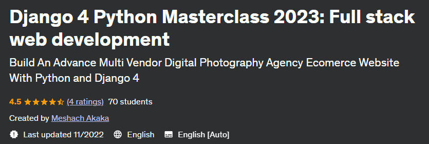 Pictures · Django 4 Python Masterclass 2023: Full stack web development 2022-12