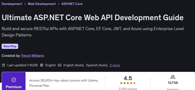 이미지 · 최종 ASP.NET 핵심 웹 API 개발 가이드 2026-1