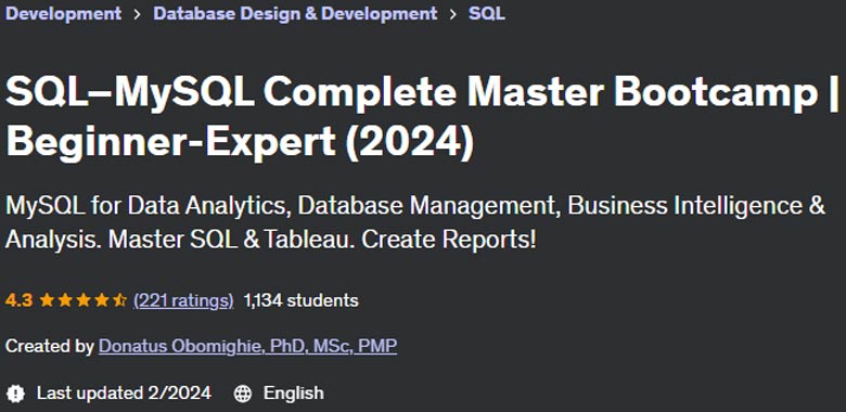 Pictures · Udemy — SQL–MySQL Complete Master Bootcamp | Beginner-Expert (2024) 2023-8
