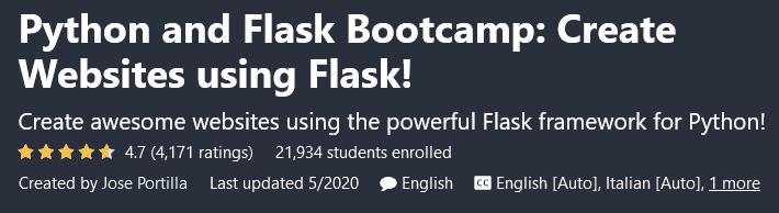 Pictures · Udemy — Python and Flask Bootcamp: Create Websites using Flask! 2020-5/2020-12