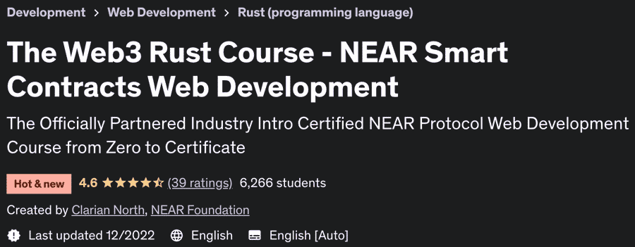 Pictures · Udemy — The Web3 Rust Course – NEAR Smart Contracts Web Development 2022-10