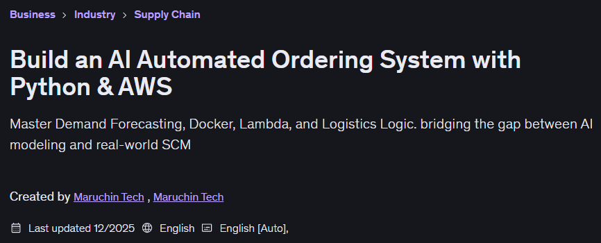 Pictures · Udemy — Build an AI Automated Ordering System with Python & AWS 2025-12