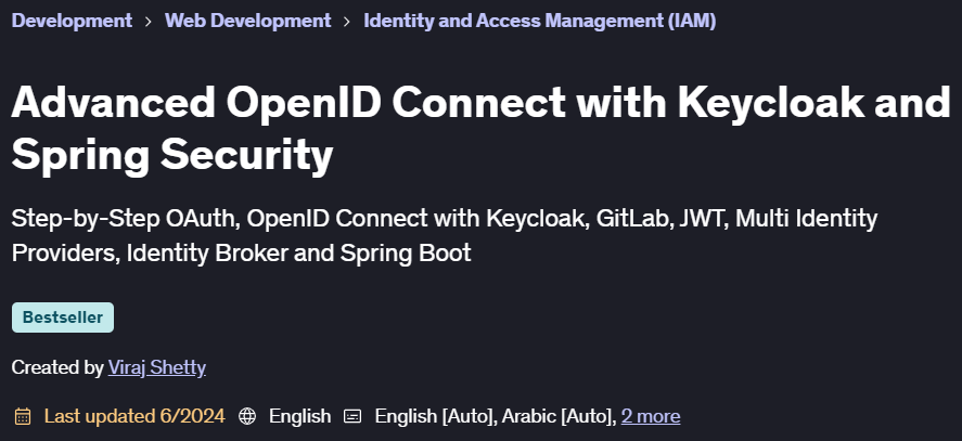 تصاویر · Advanced OpenID Keycloak اور Spring Security کے ساتھ منسلک 2024-6