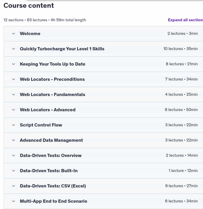 Course topics · Robot Framework Test Automation – Level 2 2024-12
