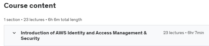 Course topics · Udemy — AWS- Identity and Access Management & Security (IAM) 2024-6