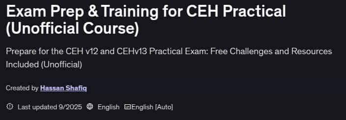 Pictures · Exam Prep & Training for CEH Practical (Unofficial Course) 2025-8