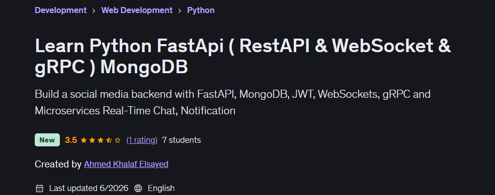 图片 · 学习 Python FastAPI (RestAPI & WebSocket & gRPC) MongoDB 2026-6