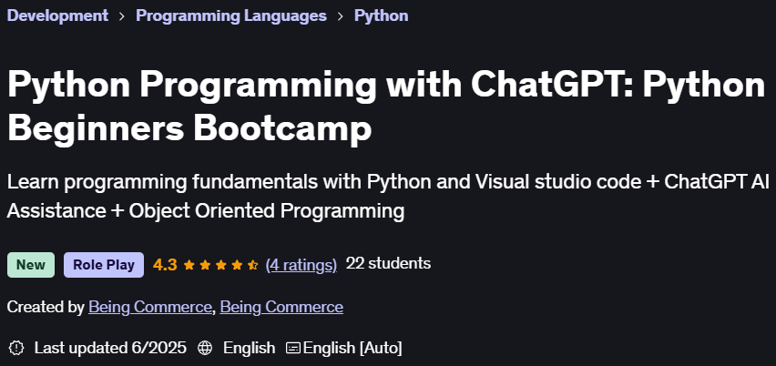 Pictures · Udemy — Python Programming with ChatGPT: Python Beginners Bootcamp 2025-6