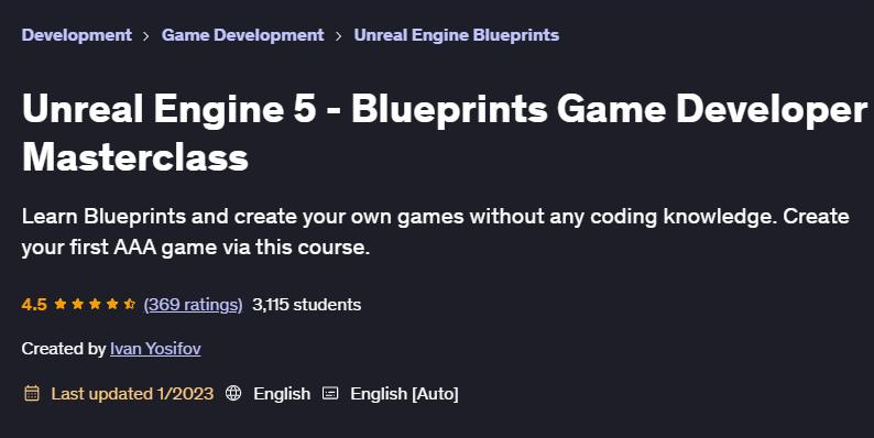 Pictures · Udemy — Unreal Engine 5 – Blueprints Game Developer Masterclass 2023-1