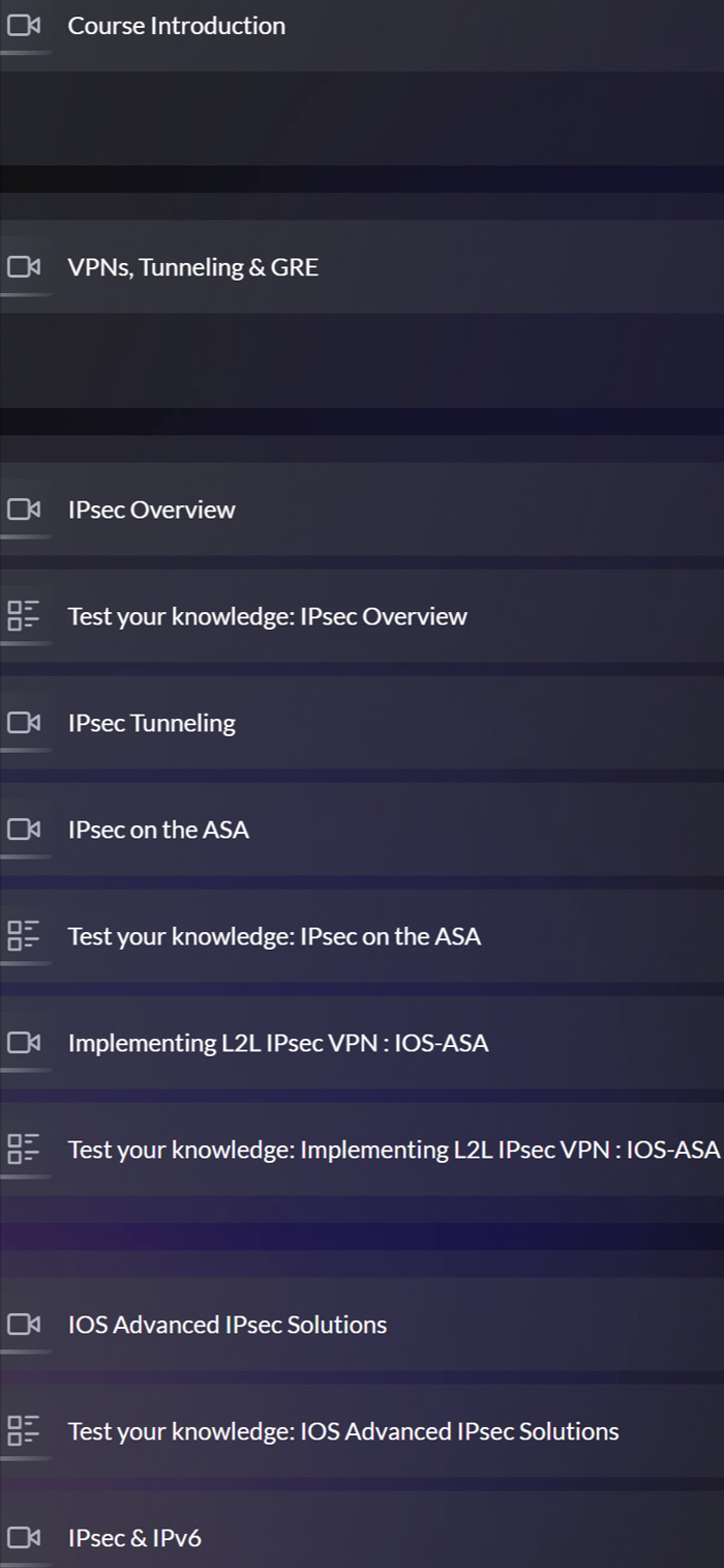 Sujets du cours · IKEv1 et IPsec VPN 2025-8