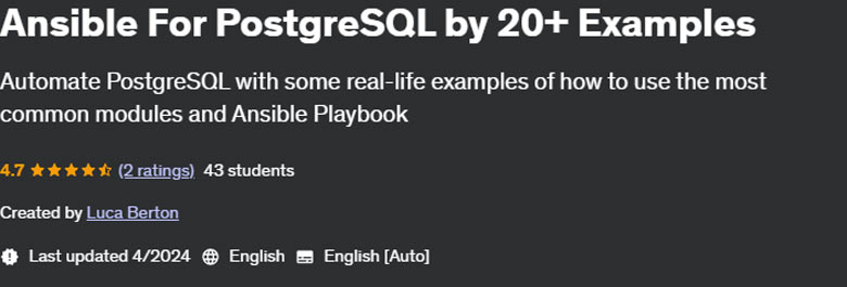 Pictures · Udemy — Ansible For PostgreSQL by 20+ Examples 2024-4