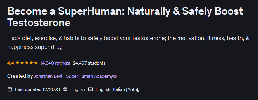 Pictures · Udemy — Become a SuperHuman: Naturally & Safely Boost Testosterone 2023-12